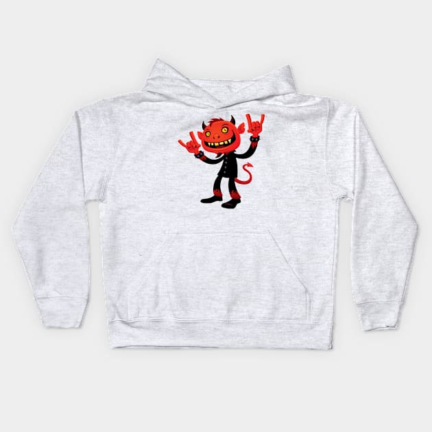 Heavy Metal Devil Kids Hoodie by fizzgig